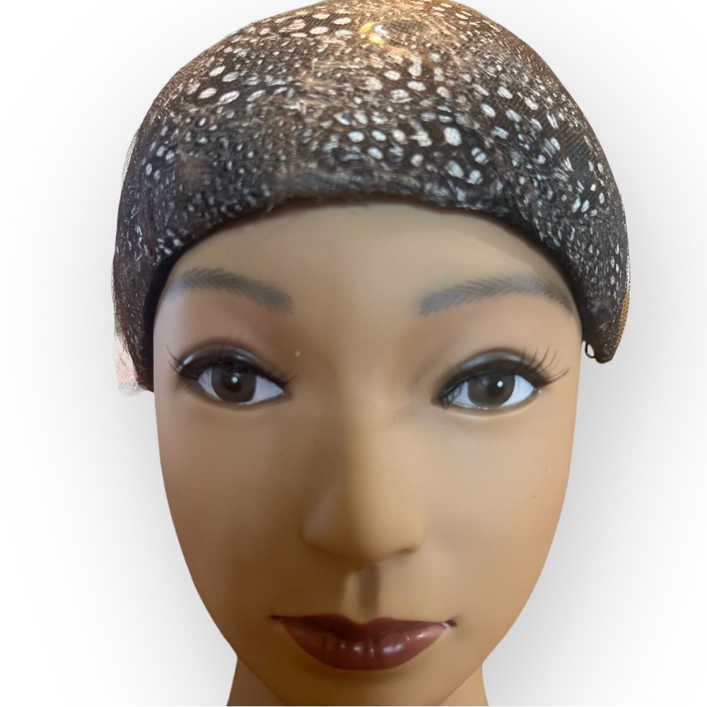 Lemington Vintage Cloque Hat- Feather, Netting & Sequin Disks, The Block Co. - Picture 4 of 9